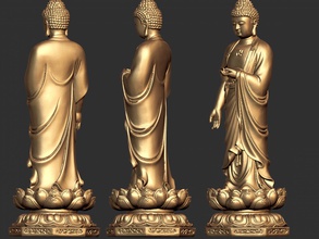 gautam buddha 006 3d drucken modell skulptur 3dexport statue religion gold zahl religiou objekt budha 3dprint cnc 3dprintable miniatur bronze silber heilig druckbar kunst 3d print model - Mito3D