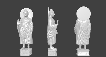 gautama bouddha impression 3d ready modèle la modélisation prêts à l'impression de charactermodeling characterdesign 3d print model - Mito3D
