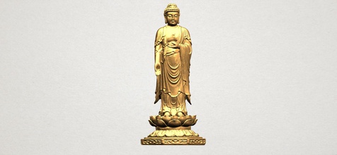 gautama buddha stehend 03 Innenraum außen historische Architektur die asiatische Chinesisch indian buddhistische religion bodhisattva shakyamuni Tempel Dekor statue Skulptur Gottesdienst miniaturen 3d print model - Mito3D