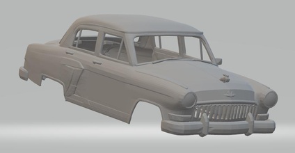gaz 21 volga 1956printable corps voiture 3d impression modèle in automobile 3dexport fente scalextric tamiya rc miniz loisir micro 3d print model - Mito3D