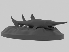 goblin shark 3d print model in animals 3dexport fish 3dprinter 3dprinted 3dprinting 3dprint goblinshark wild wildlife sea seacreature 3d print model - Mito3D