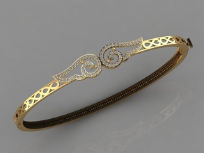 gc gold brc010 - Diamant-Armband Mode design Silber ring Luxus elegant scheint diamond Kunst Halskette gem Armband Anhänger Saphir Halsketten uhrarmband Armbänder 3d print model - Mito3D