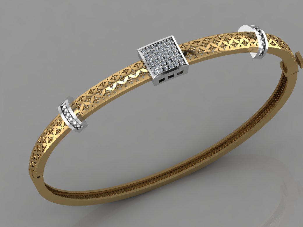 gc gold brc013 - Diamant-Armband Mode design Silber ring Luxus elegant scheint diamond Kunst Halskette gem Armband Anhänger Saphir Halsketten uhrarmband Armbänder 3D print model - Mito3D