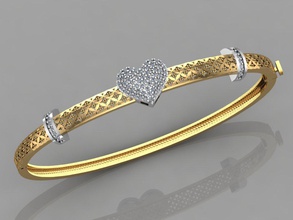 gc oro brc014 - brazalete de diamante la moda diseño plata anillo lujo elegante brillante el art collar gem pulsera colgante zafiro los collares las pulseras 3d print model - Mito3D