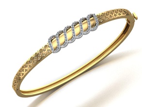 gc gold brc017-diamond bracelet 3d print model in bracelets 3dexport jewelry fashion design silver ring luxury elegant shining diamond art necklace gem pendant sapphire necklaces wristlet 3d print model - Mito3D
