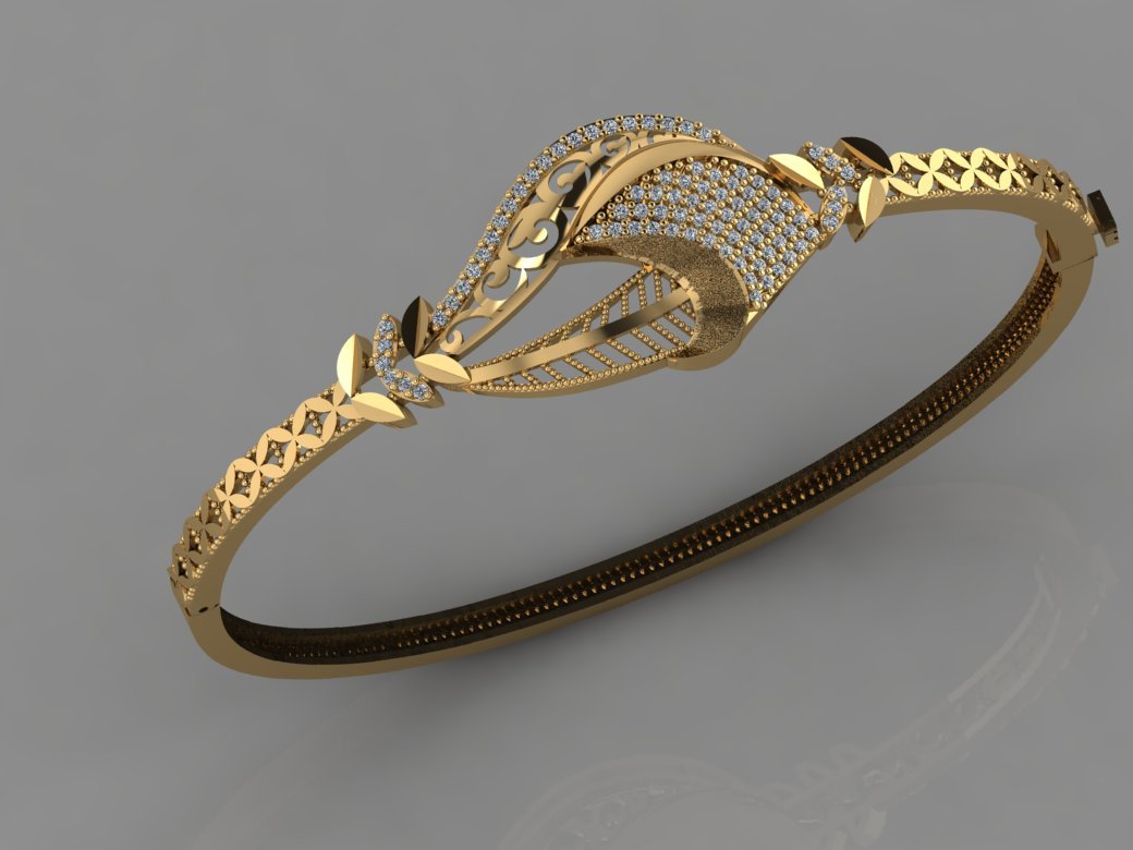 gc gold brc019 - Diamant-Armband Mode design Silber ring Luxus elegant scheint diamond Kunst Halskette gem Armband Anhänger Saphir Halsketten uhrarmband Armbänder 3D print model - Mito3D