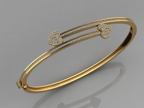 gc oro brc024 - brazalete de diamante la moda diseño plata anillo lujo elegante brillante el art collar gem pulsera colgante zafiro los collares las pulseras 3d print model - Mito3D