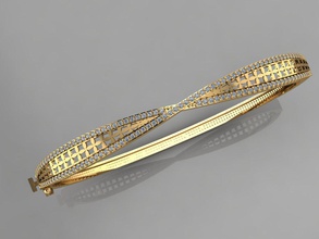 gc oro brc025 - brazalete de diamante la moda diseño plata anillo lujo elegante brillante el art collar gem pulsera colgante zafiro los collares las pulseras 3d print model - Mito3D