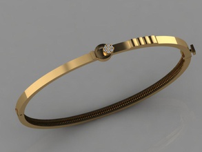 gc oro brc026 - brazalete de diamante la moda diseño plata anillo lujo elegante brillante el art collar gem pulsera colgante zafiro los collares las pulseras 3d print model - Mito3D