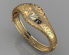 gc altın brc027 - elmas bilezik moda tasarım Gümüş yüzük lüks zarif parlayan sanat kolye gem Safir kol saati 3d print model - Mito3D