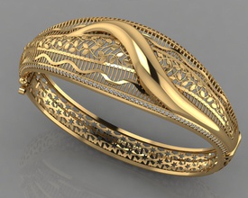 gc gold brc032 - Diamant-Armband Mode design Silber ring Luxus elegant scheint diamond Kunst Halskette gem Armband Anhänger Saphir Halsketten uhrarmband Armbänder 3d print model - Mito3D