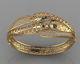 gc oro brc034 - braccialetto di diamanti moda il design argento anello lusso elegante lucente diamante art la collana gemma ciondolo zaffiro collane cinturino dell'orologio bracciali 3d print model - Mito3D