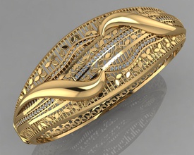 gc oro brc037 - braccialetto di diamanti moda il design argento anello lusso elegante lucente diamante art la collana gemma ciondolo zaffiro collane cinturino dell'orologio bracciali gioielli 3d print model - Mito3D