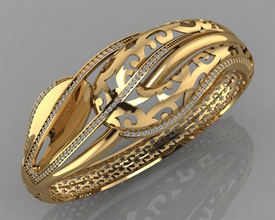 gc altın brc043-elmas bilezik moda tasarım Gümüş yüzük lüks zarif parlayan elmas sanat kolye gem Safir kol saati 3d print model - Mito3D