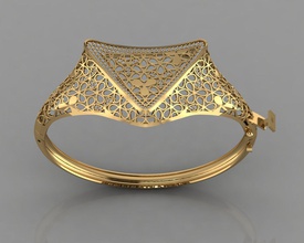 gc oro brc044-brazalete de diamante la moda diseño plata anillo lujo elegante brillante el art collar gem pulsera colgante zafiro los collares brazalete las pulseras 3d print model - Mito3D