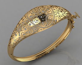 gc oro brc046-brazalete de diamante la moda diseño plata anillo lujo elegante brillante el art collar gem pulsera colgante zafiro los collares brazalete las pulseras 3d print model - Mito3D