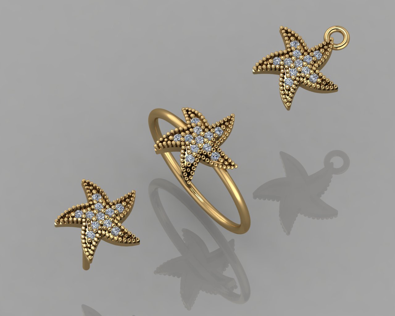 gc gold cm016-diamond set gems jewelry fashion design silver ring luxury elegant shining diamond art necklace gem bracelet earring pendant sapphire ringsgems 3D print model - Mito3D