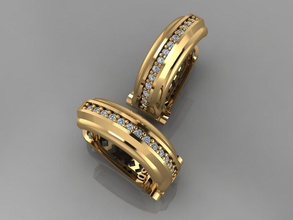 gc ouro e0015 - brinco de diamante jóias a moda o design prata anel luxo elegante brilhando arte colar gem pingente safira colares brincos brilhantes 3d print model - Mito3D