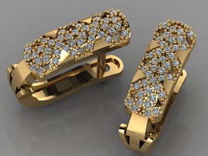 gc oro e0020 - los aretes de diamantes la joyería moda diseño plata anillo lujo elegante brillante el diamante art collar gem colgante zafiro collares 3d print model - Mito3D