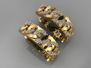 gc oro e0021 - los aretes de diamantes la joyería moda diseño plata anillo lujo elegante brillante el diamante art collar gem colgante zafiro collares 3d print model - Mito3D