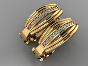gc gold e0022- diamond earring jewelry fashion design silver ring luxury elegant shining art necklace gem pendant sapphire necklaces earrings brilliant 3d print model - Mito3D