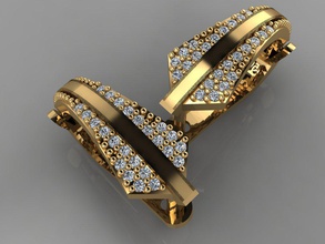 gc gold e0025 diamant ohrring 3d drucken modell ohrringe 3dexport schmuck mode design silber ring luxus elegant leuchtenden kunst halskette juwel anhänger saphir halsketten brillant 3d print model - Mito3D