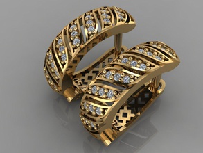 gc gold e0029 diamant ohrring 3d drucken modell ohrringe 3dexport schmuck mode design silber ring luxus elegant leuchtenden kunst halskette juwel anhänger saphir halsketten brillant 3d print model - Mito3D