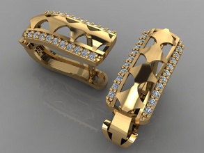 gc gold e0031 diamant ohrring 3d drucken modell ohrringe 3dexport schmuck mode design silber ring luxus elegant leuchtenden kunst halskette juwel anhänger saphir halsketten brillant 3d print model - Mito3D