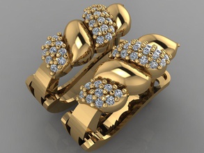 gc oro e0035 - los aretes de diamantes la joyería moda diseño plata anillo lujo elegante brillante el diamante art collar gem colgante zafiro collares 3d print model - Mito3D