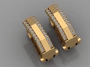 gc gold-e007 - Diamant-Ohrring Schmuck Mode gold design Silber ring Luxus elegant scheint diamond Kunst Halskette gem Anhänger Saphir Halsketten Ohrringe genial 3d print model - Mito3D