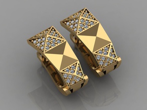 gc gold-e008 - Diamant-Ohrring Schmuck Mode gold design Silber ring Luxus elegant scheint diamond Kunst Halskette gem Anhänger Saphir Halsketten Ohrringe genial 3d print model - Mito3D