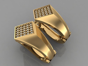 gc gold e010- diamond earring jewelry fashion design silver ring luxury elegant shining art necklace gem pendant sapphire necklaces earrings brilliant 3d print model - Mito3D