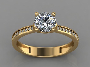 gc gold t001 - diamond set gems jewelry fashion design silver ring luxury elegant shining art necklace gem bracelet earring pendant sapphire 3d print model - Mito3D
