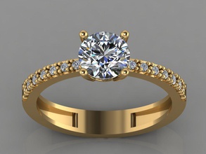 gc gold t002 - diamond set gems jewelry fashion design silver ring luxury elegant shining art necklace gem bracelet earring pendant sapphire 3d print model - Mito3D