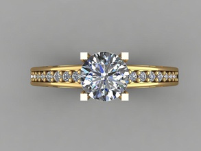 gc gold t003 - diamond set gems jewelry fashion design silver ring luxury elegant shining art necklace gem bracelet earring pendant sapphire 3d print model - Mito3D