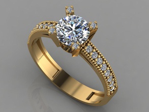 gc gold t006 - diamond set gems jewelry fashion design silver ring luxury elegant shining art necklace gem bracelet earring pendant sapphire 3d print model - Mito3D