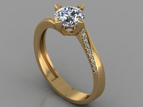 gc oro t007 diamante conjunto 3d impresión modelo in anillos 3dexport gemas joyería joya moda diseño plata anillo lujo elegante brillante arte collar pulsera arete colgante pendiente zafiro 3d print model - Mito3D