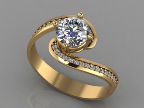 gc oro t008 - diamante incastonato gemme gioielli moda il design argento anello di lusso elegante lucente art la collana gemma braccialetto orecchino ciondolo zaffiro 3d print model - Mito3D