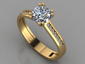 gc oro t009 - diamante incastonato gemme gioielli moda il design argento anello di lusso elegante lucente art la collana gemma braccialetto orecchino ciondolo zaffiro 3d print model - Mito3D