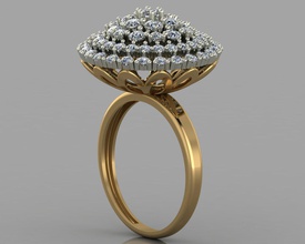 gc gold t010- diamond set gems jewelry fashion design silver ring luxury elegant shining art necklace gem bracelet earring pendant sapphire 3d print model - Mito3D