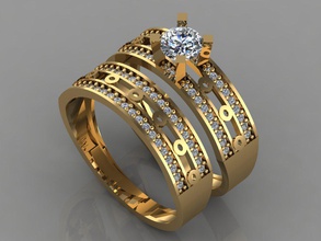 gc gold t011- diamond ring gems jewelry fashion design silver luxury elegant shining art necklace gem bracelet earring pendant sapphire 3d print model - Mito3D