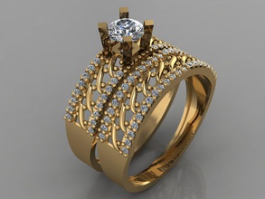 gc oro t012 - anello di diamanti gemme gioielli moda il design argento lusso elegante lucente diamante art la collana gemma braccialetto orecchino ciondolo zaffiro 3d print model - Mito3D