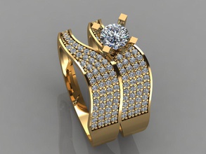 gc ouro t016 diamante anel 3d impressão modelo in argolas 3dexport joias joalheria moda projeto prata luxo elegante brilhando arte colar gema pulseira brinco pingente safira 3d print model - Mito3D