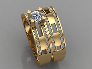 gc oro t021 - anello di diamanti gemme gioielli moda il design argento lusso elegante lucente diamante art la collana gemma braccialetto orecchino ciondolo zaffiro 3d print model - Mito3D