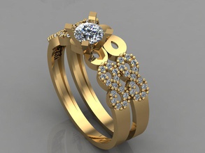 gc oro t023 - anello di diamanti gemme gioielli moda il design argento lusso elegante lucente diamante art la collana gemma braccialetto orecchino ciondolo zaffiro 3d print model - Mito3D