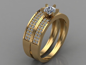 gc gold t028- diamond ring gems jewelry fashion design silver luxury elegant shining art necklace gem bracelet earring pendant sapphire 3d print model - Mito3D