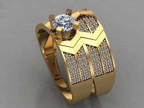gc oro t031 - anello di diamanti gemme gioielli moda il design argento lusso elegante lucente diamante art la collana gemma braccialetto orecchino ciondolo zaffiro 3d print model - Mito3D