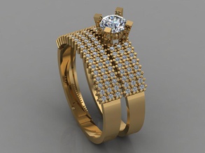 gc gold t032- diamond ring gems jewelry fashion design silver luxury elegant shining art necklace gem bracelet earring pendant sapphire 3d print model - Mito3D
