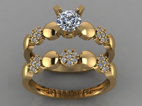 gc oro t039 - anello di diamanti gemme gioielli moda il design argento lusso elegante lucente diamante art la collana gemma braccialetto orecchino ciondolo zaffiro anelli 3d print model - Mito3D