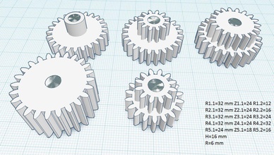gears 5 game gear rotating machine 3d printer 3d print model - Mito3D